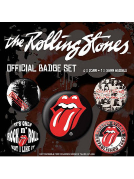 Lot de 5 badges The rolling stones : classic
