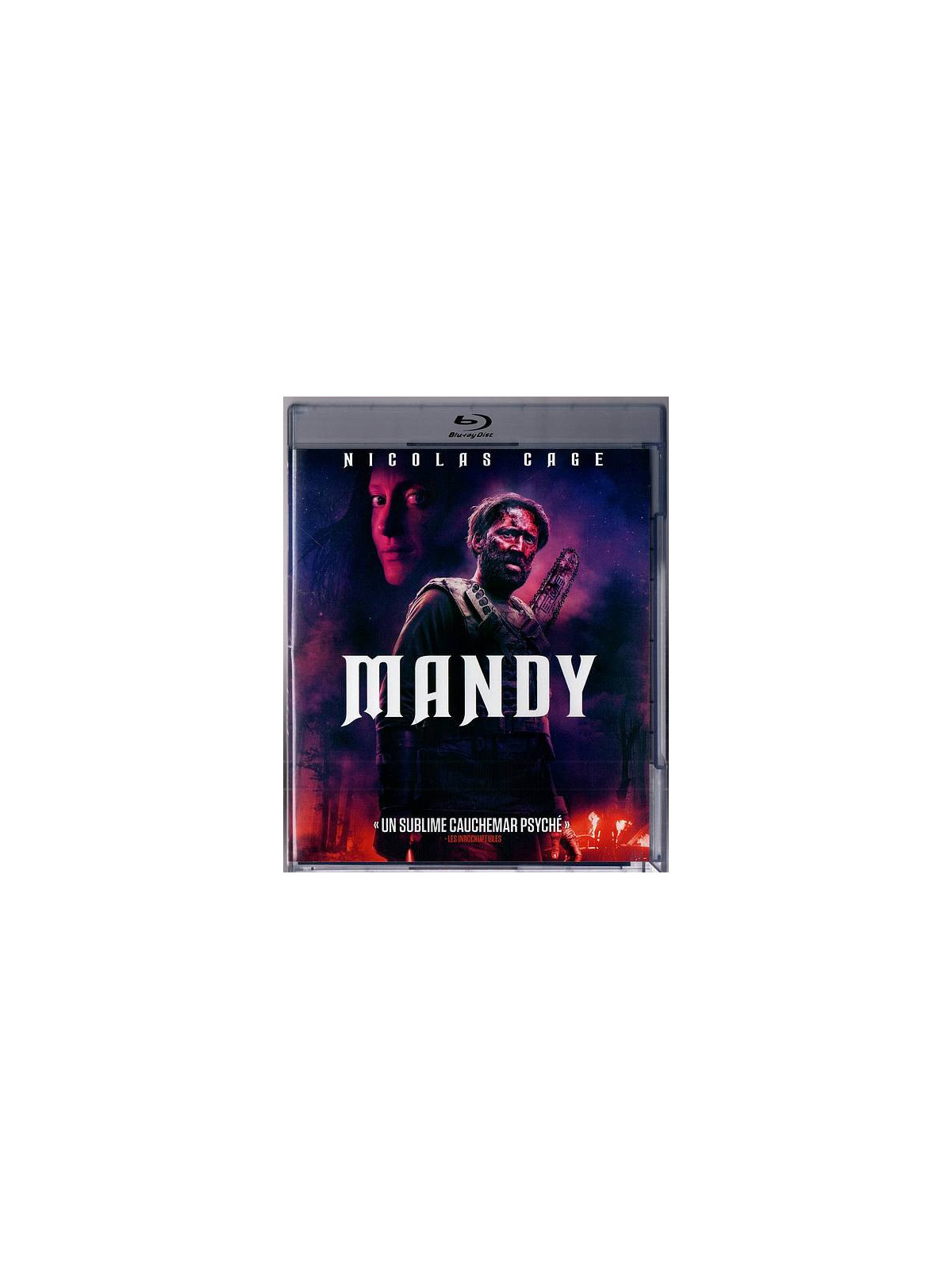 Le film d'horreur Mandy de Nicolas Cage est disponible en blu-ray d'occasion à Ciel rouge Dijon