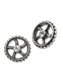 Paire de boucles d'oreilles Diamond crank-wheel
