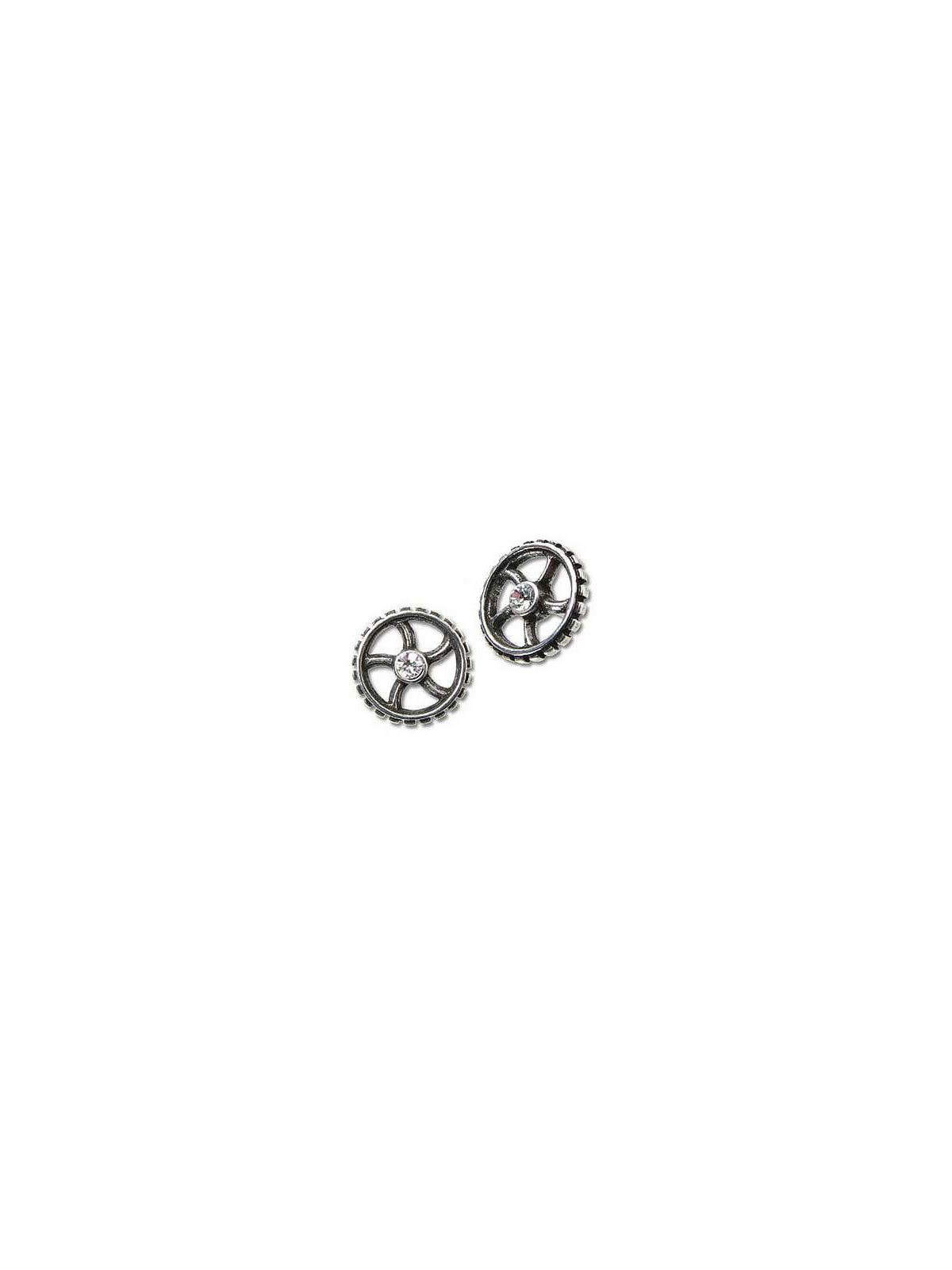 Paire de boucles d'oreilles Diamond crank-wheel