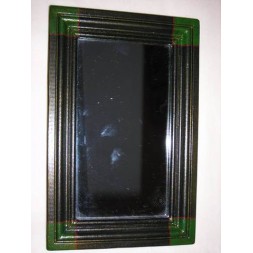 Miroir bois vert et noir