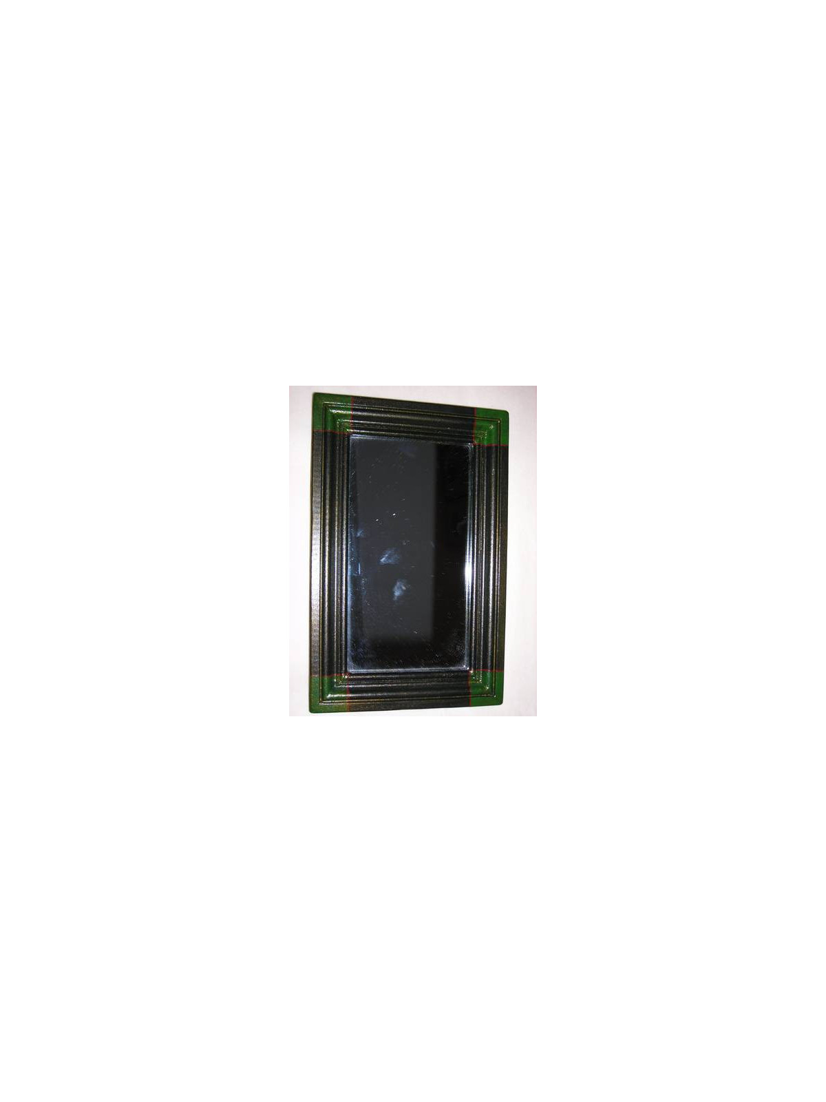 Miroir bois vert et noir