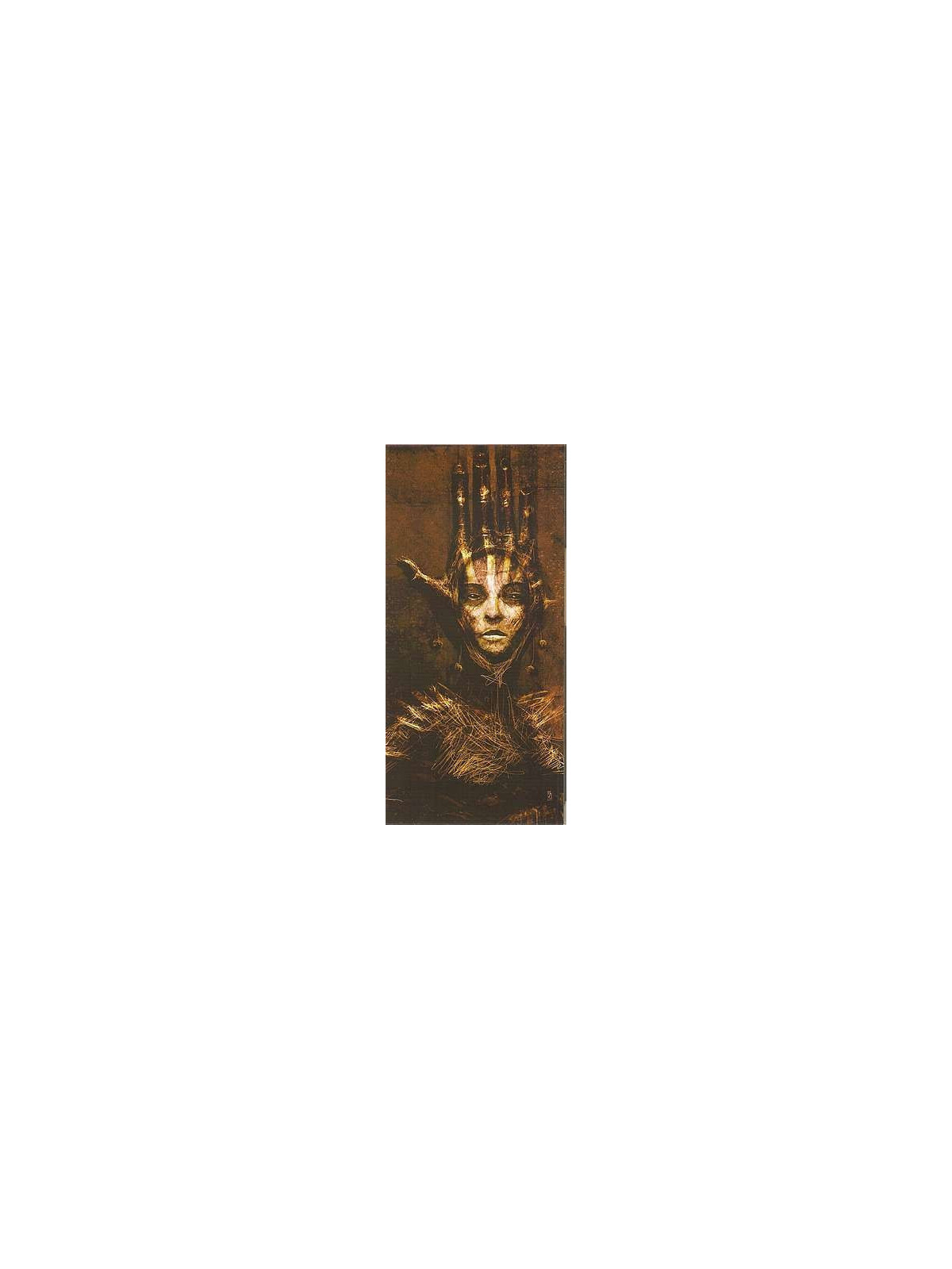 Carte postale Visage-main